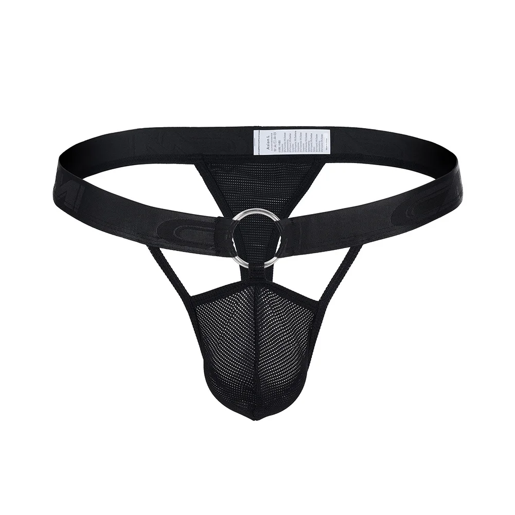 Men T Back Japanese Thongs Mesh Transparent Low-rise Lingeries For Man U Convex Pouch Briefs G-string Underwear Men's Panties
