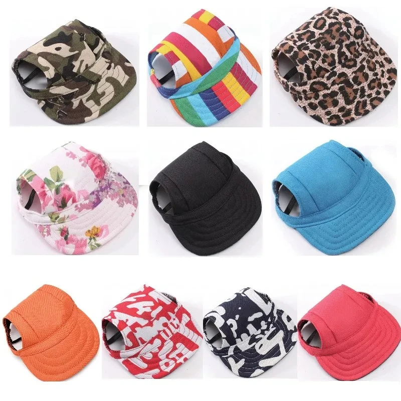 Pet Dog Caps Small Puppy Pets Summer Solid Color Cap Dog Baseball Visor Hat Outdoor Accessories Bonnet Cap Travelhelmet