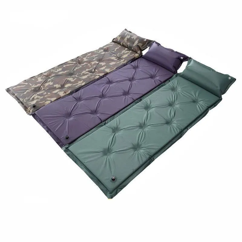 Colchón Inflable Individual para Camping, Colchoneta para Dormir con Colchón Doble Empalmable a Prueba de Humedad