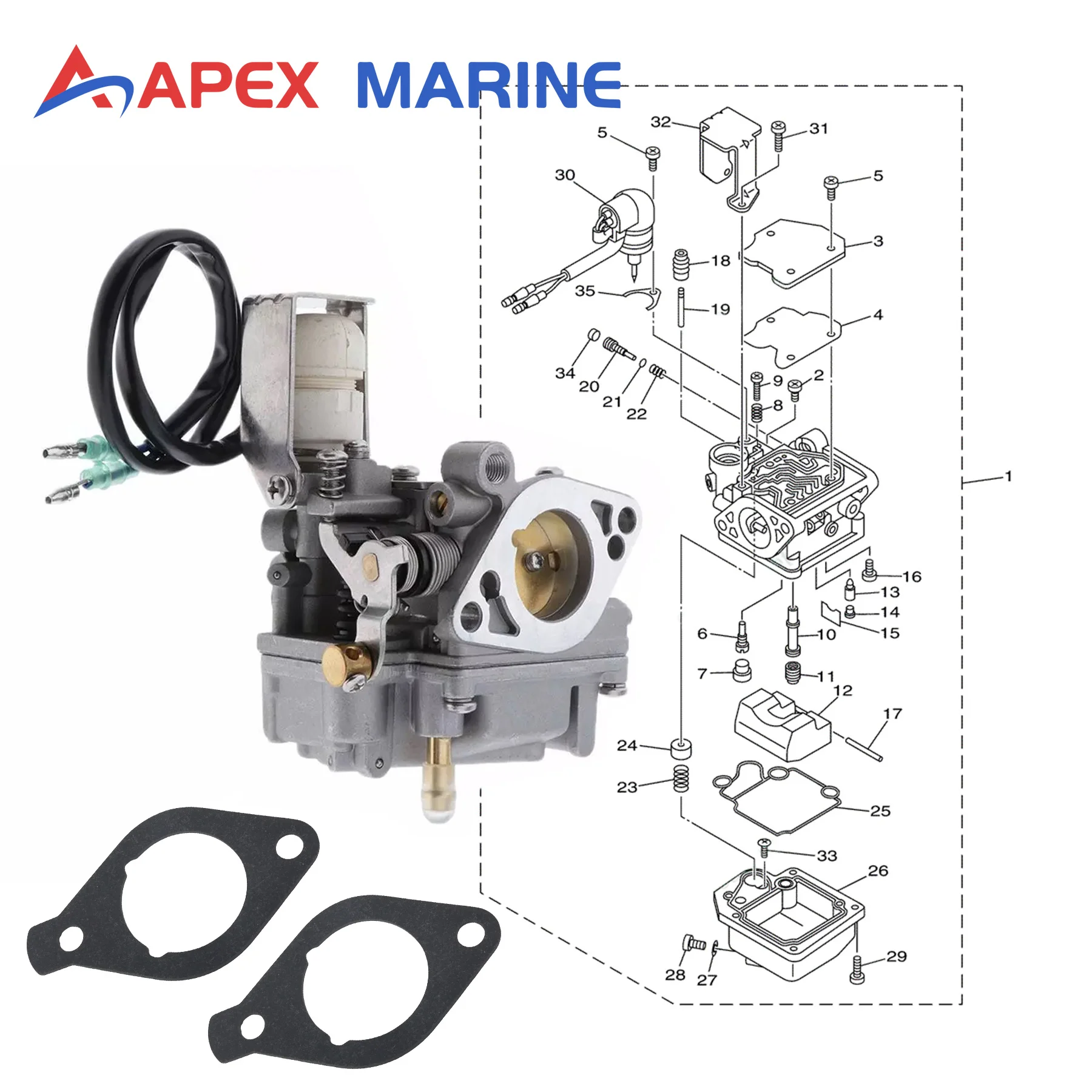 Fuel System Maintenance Repair Kit for Yamaha Parsun 4-Stroke 15HP 20HP F15 F20 Outboard Boat Motor Engine Parts 6AH 61N 6G1 view 2