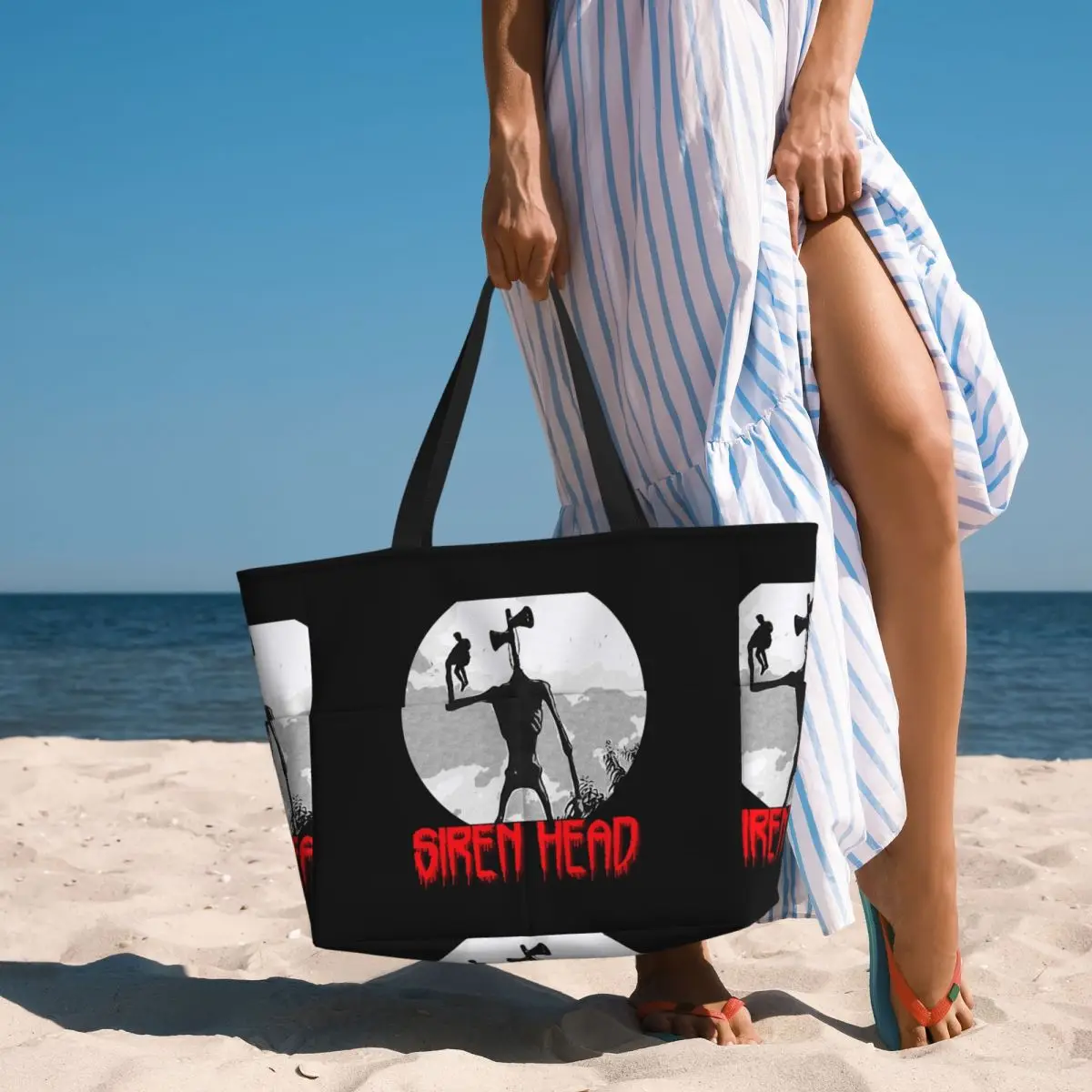 Sirene cabeça 1 praia sacola esporte ginásio yoga duffle grande sacola feminina saco de viagem saco de fitness