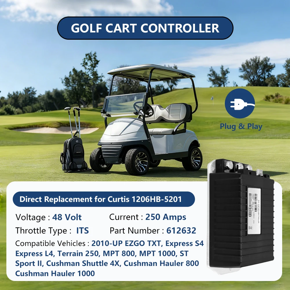 1206HB-5201 48V 250A DC Motor Speed Controller for Curtis for EZGO TXT ITS Throttle for Express S4/1000 for Terrain 250 /L4