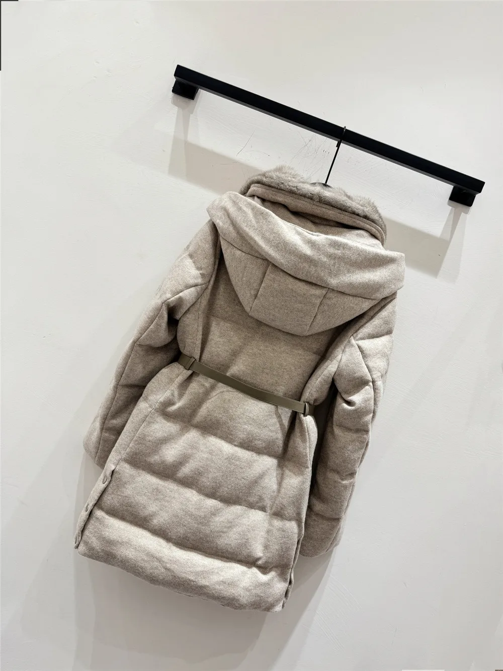 2025年冬新作 レディース カシミヤ フード付き ミンクファーカラー カーディガン カジュアル ゆったり ウエストマーク 多用途 ミディアム＆ロング ダウンジャケット