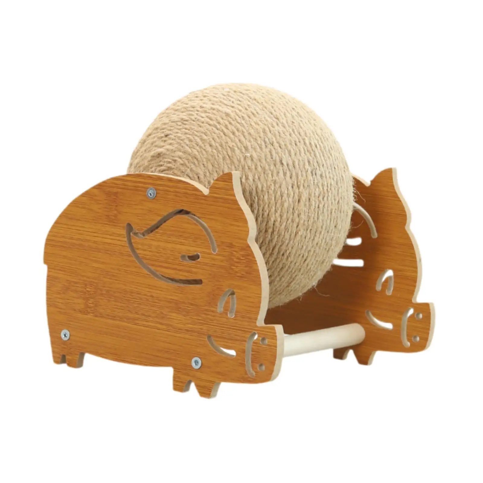 

Cat Scratcher Toy Cat Scratching Ball Furniture Protection Exercise Interactive Pet Furniture Supplies for Small Cats Wood