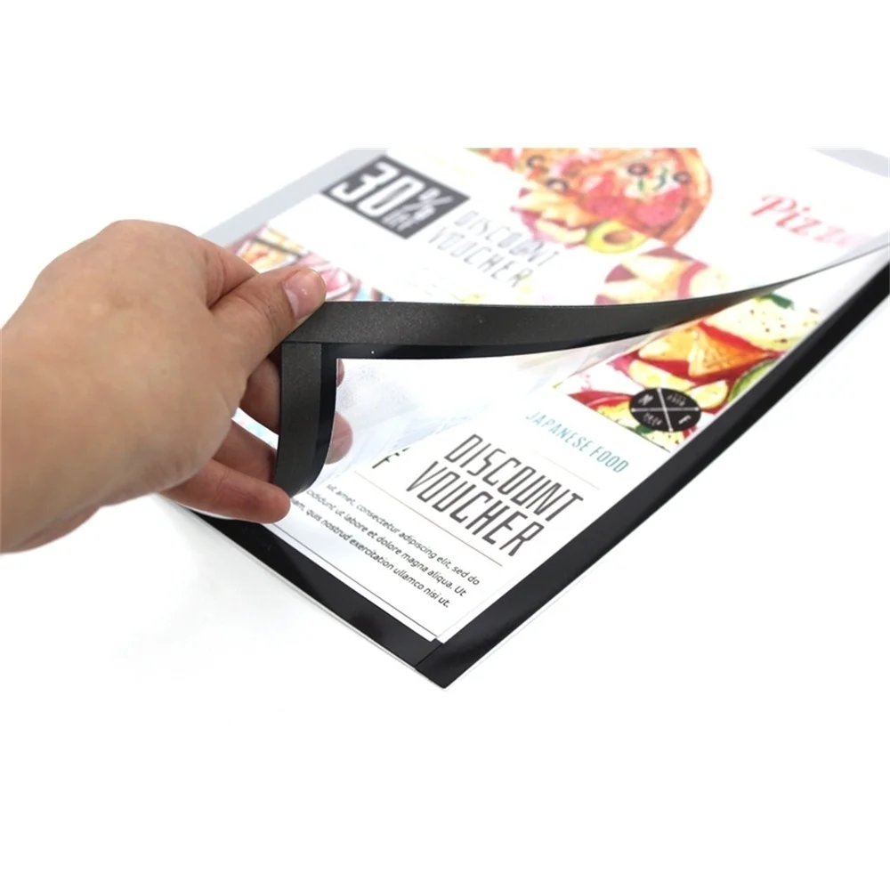 Magnetic Picture Poster Frame Announcement Paper Tag Display Label Sign Holder Case Document Photo Wall Sticky Sleeve