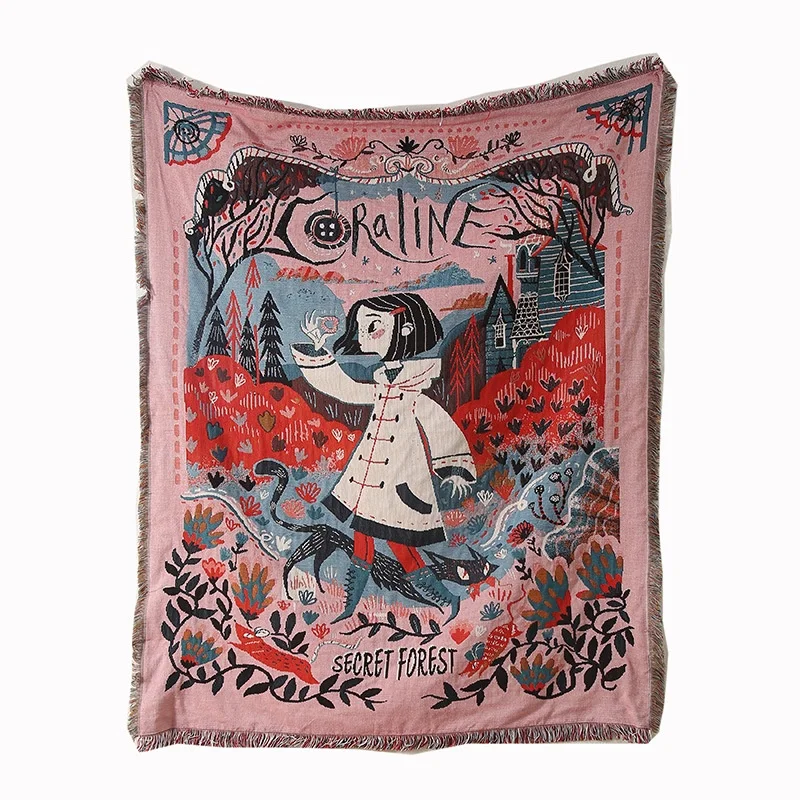 

Tapestry camping blanket casual blanket nap Sofa Cover American-style sofa blanket picnic blankets Hoom Decor Creative New