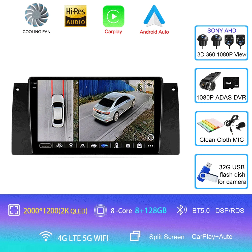 Android Autoradio 15 Voor BMW X5 E39 E53 1999-2006 Multimedia Video Player Stereo Navigatie GPS Geen 2din 2 din dvd