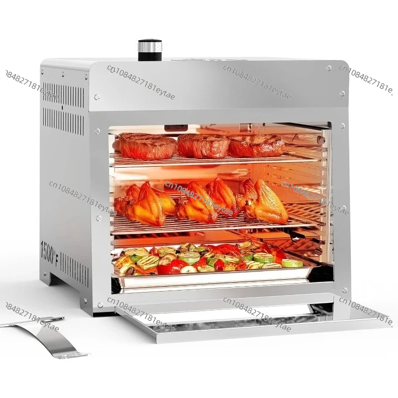 600° Small  Propane   Grill – Portable Steak Broiler & Sear Station, Outdoor Salamander BBQ with P