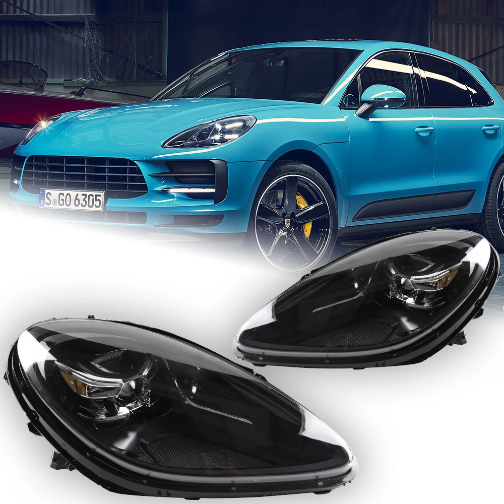 Car Lights For Porsche Macan Headlight Projector Lens 2014-2019 95B Animation Signal Head Lamp LED Headlights Drl Automotive