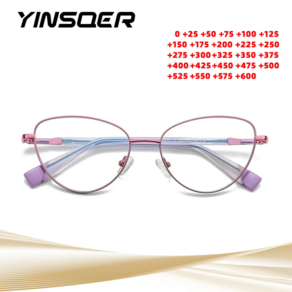 

Blue Light Blocking Reading Glasses Women's Cat Eye Computer Eyeglasses Hyperopia Prescription Optical Eyewear Customisation