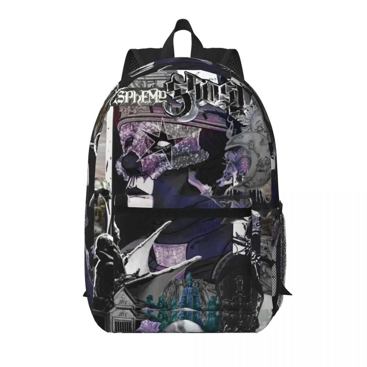 2025 New Skeleta Album Ghost Band Student Backpack School Bag Hiking Travel Daypack for Men Women Bookbag Shoulder Bags
