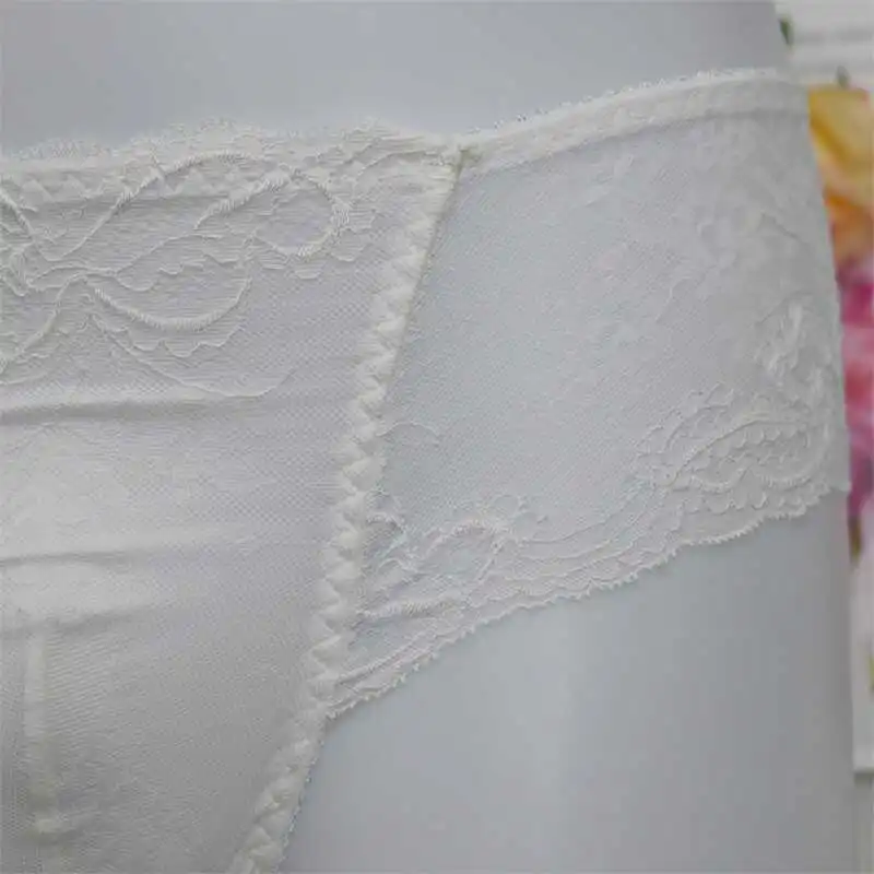 T-Brief en dentelle blanche pour homme, demi-transparente, Sexy, cadeaux BF, fête privée FKK, Harajuku Thai