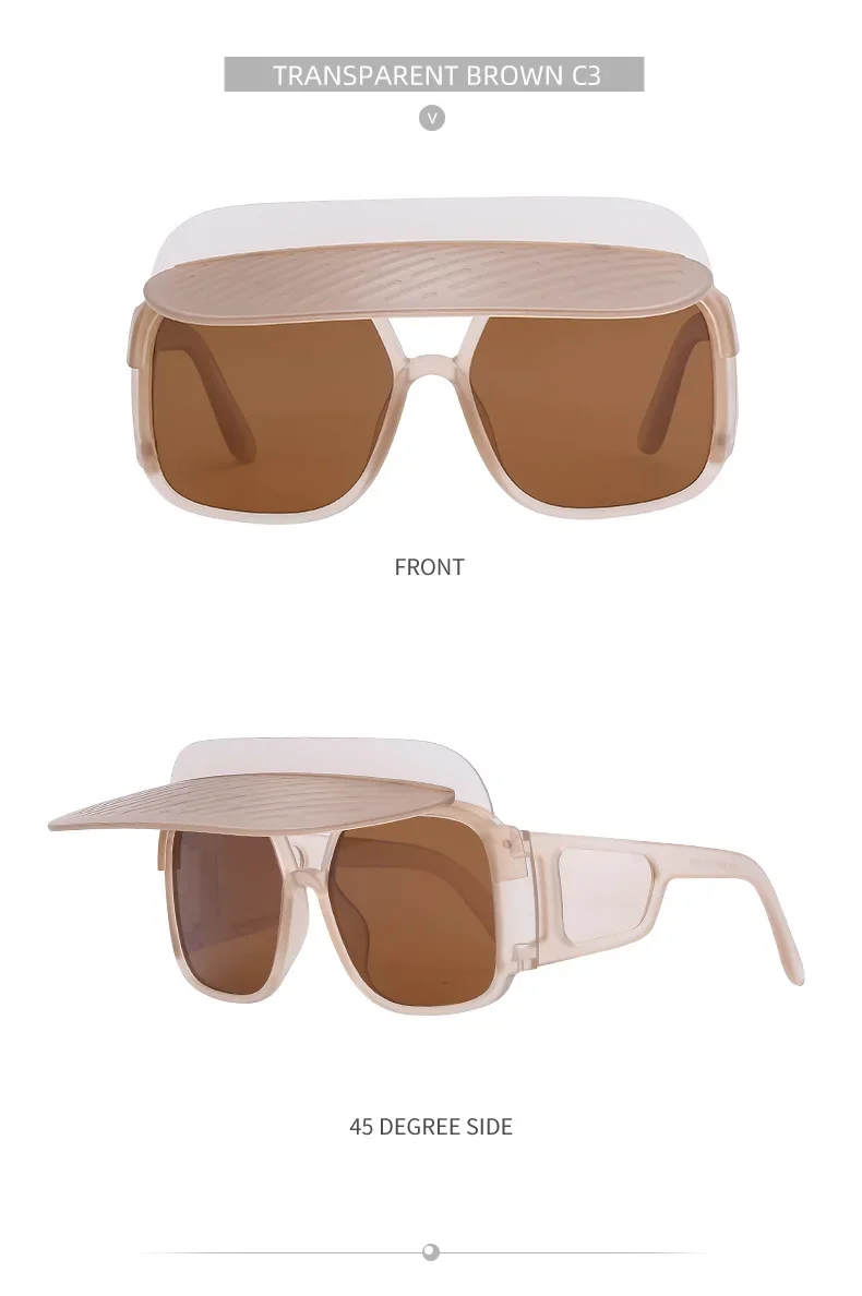 Hochklappbare polarisierte Sonnenbrille, multifunktionale Sonnenschutz-Sonnenbrille, Outdoor-Camping-/Angelbrille für Damen und Herren – Detail 17