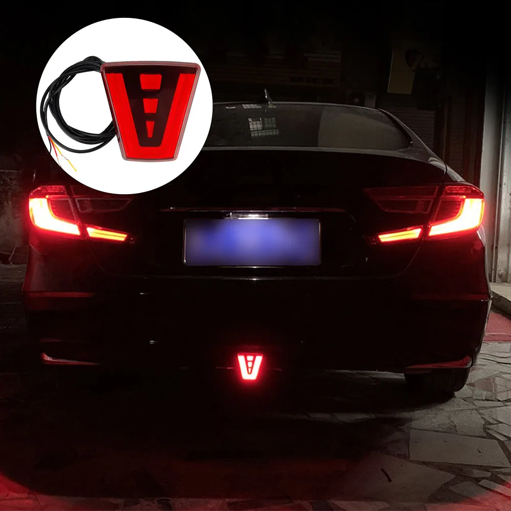 12V F1 Style Led  Red Third Rear Tail Brake Light Warning Stop Fog Lamp Brake Lights Pilot Light For Car SUV JDM BBA Motorcycle