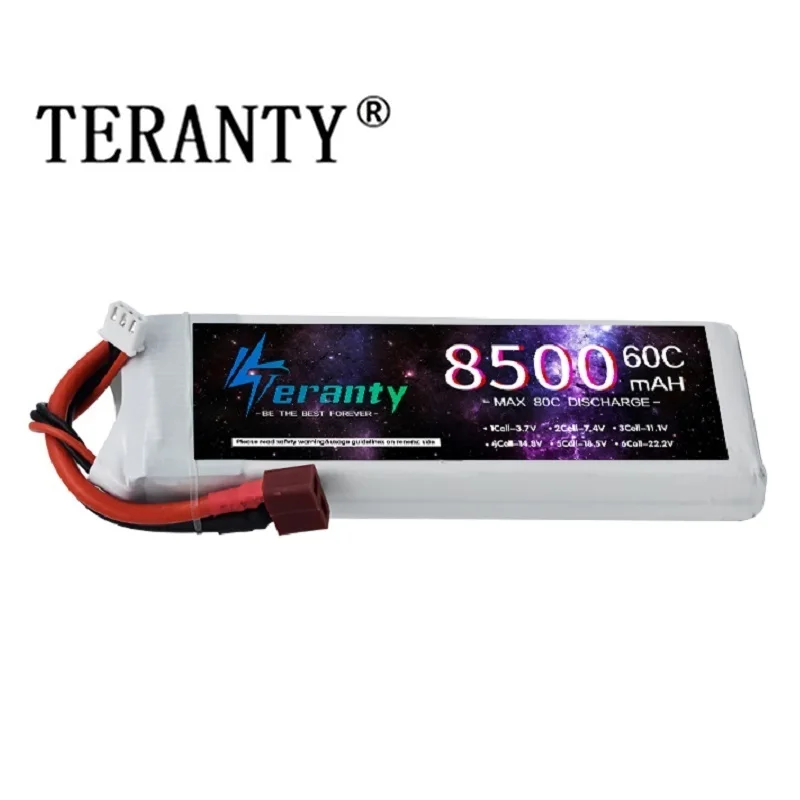 TREANTY 2S Lipo Battery 7.4V 8500mAh 60C with XT90/T/XT60 Connector for RC Buggy Truggy Vehicle Car Truck Tank Racing Drones