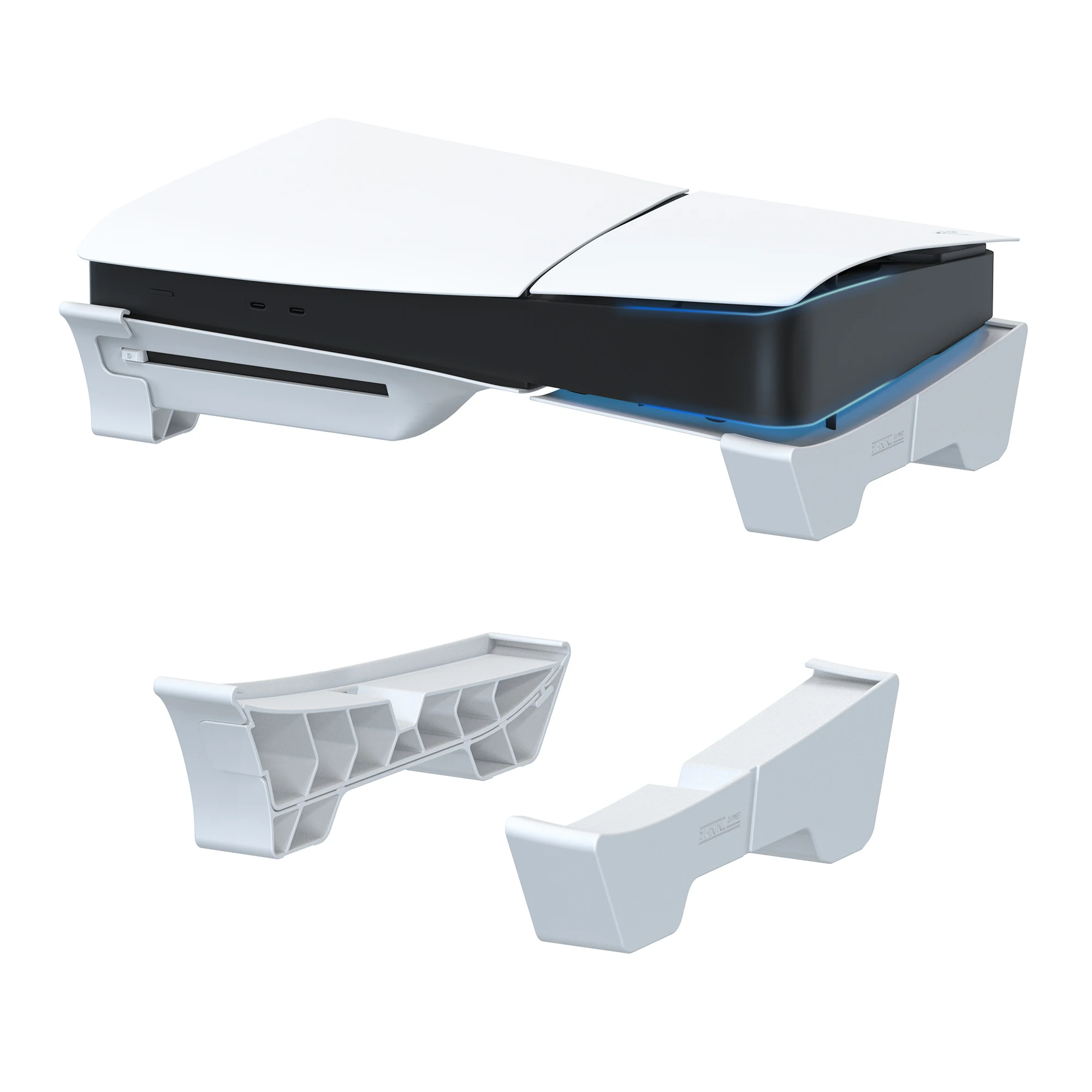 Horizontaler Ständer für PS5 Pro/PS5 Slim Konsole, Flacher Basisständer Stabiles Zubehör für PlayStation 5 Slim/Pro Disc & Digital Edition (Nicht für PS5)