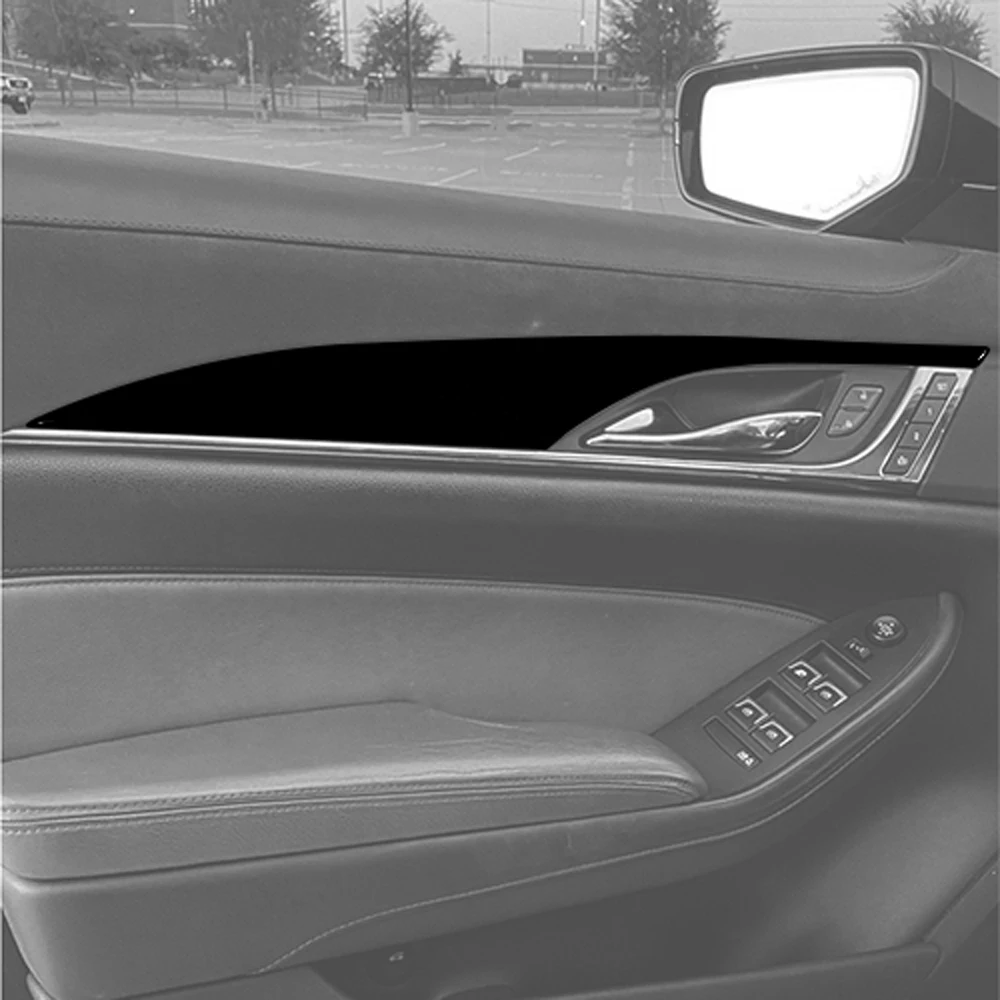 

Для Cadillac CTS 2014-2019 фортепиано черный передняя задняя внутренняя дверная панель декоративная крышка автомобильные аксессуары наклейка для украшения интерьера