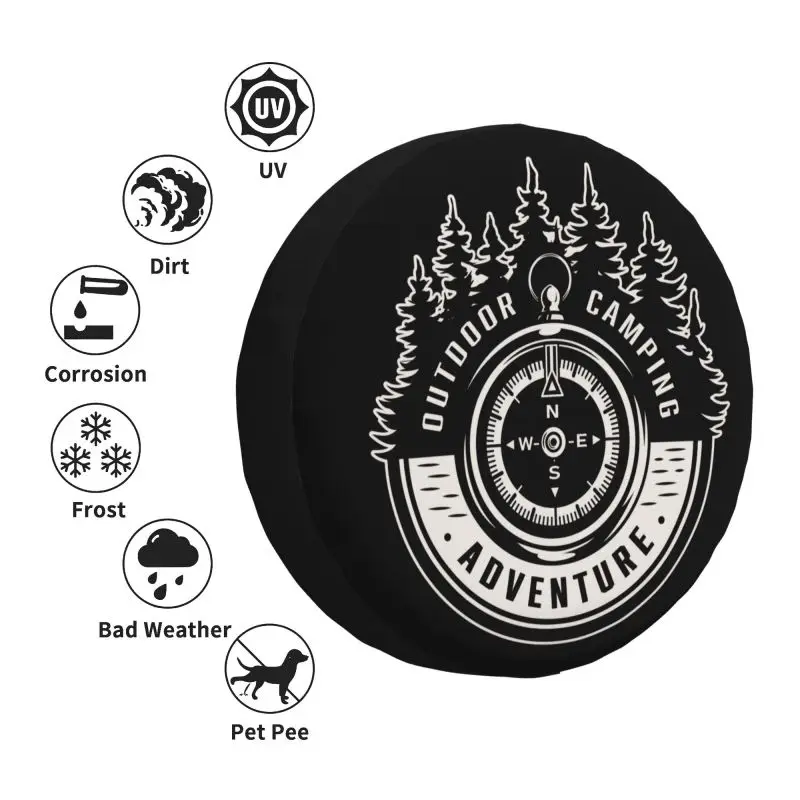 Mountain Compass Adventure Tire Cover 4WD 4x4 RV protezione ruota di scorta per Mitsubishi Pajero 14 \