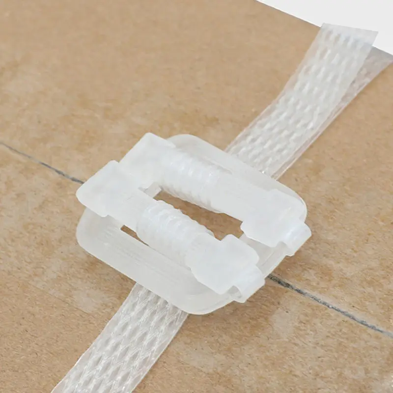 200/500pcs Plastic Transparent Packaging Buckle Manually Tie Fix The Anti-skid Lock Tightly Carton Binding Joint Fixing Buckles