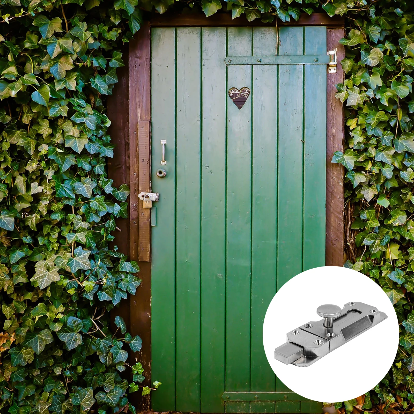 

2pcs Zinc Alloy Sliding Heavy Duty Security Latch Durable Rust Resistant Easy Install Kitchen Garage Use Safe Locking