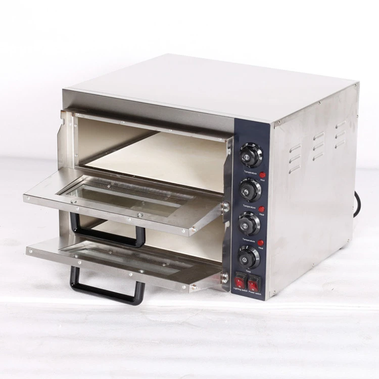 Hot sale Bakery Equipment electric double deck electric commercial small pizza oven / built-in ovens for bread