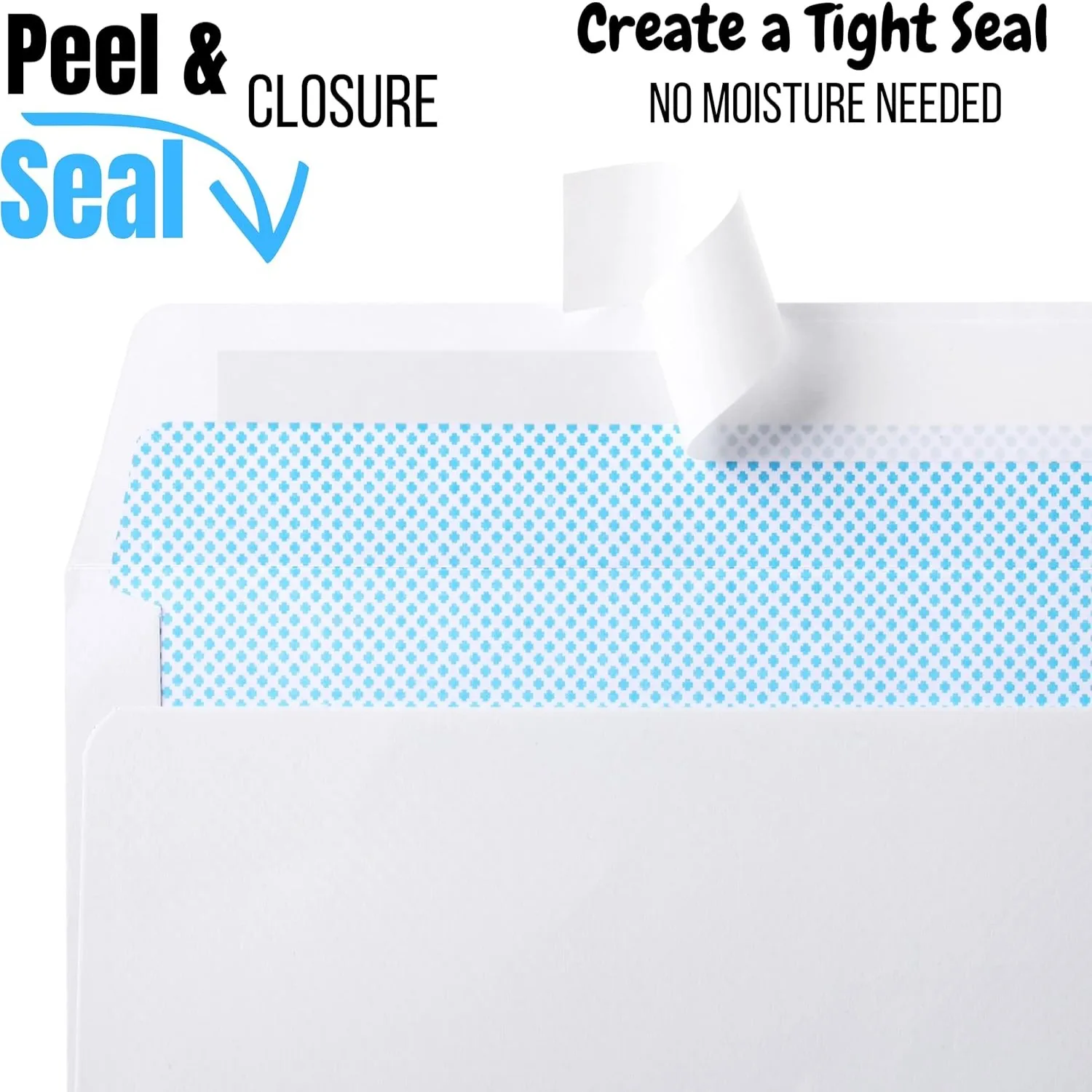 100PCS Windowless White Envelope 10 # Secure Business Envelope Can Hold A4 Paper Bill Invoice Self Sealing Envelope