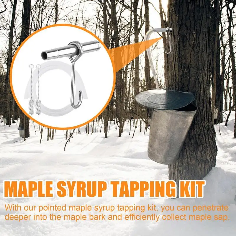 Maple Syrup Taps Reusable Stainless Steel Tree Taps Safe Energy-Saving Maple Syrup Supplies Maple Syrup Taps Reusable