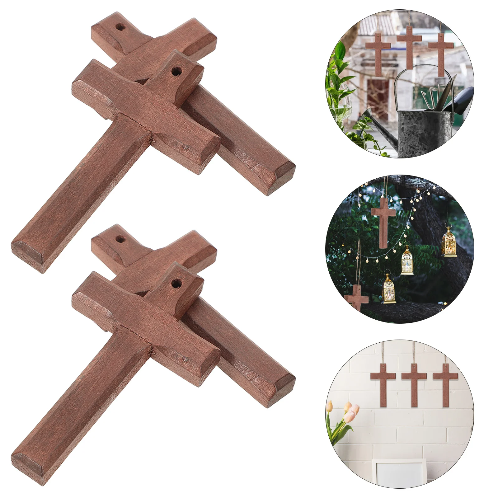 

10Pcs Wood Cross Pendants for Jewelry Making DIY Cross Charms for Bracelets Necklaces Jewelry Supplies DIY Charms Pendant