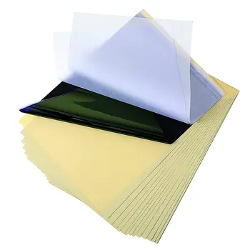 Papier de transfert de tatouage, 5/10/50/100 pièces, papier d'imprimante thermique, 4 couches, papiers de copie pour fourniture de tatouage