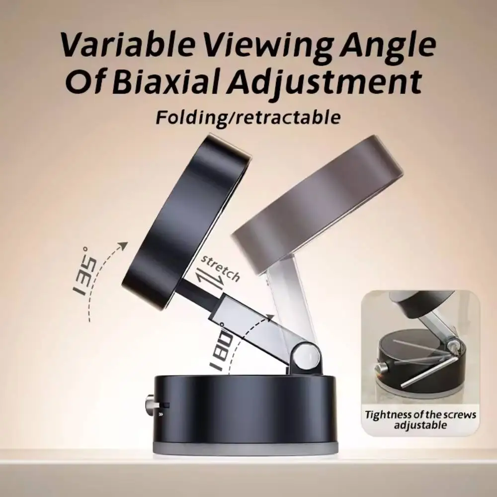 مكنسة كهربائية صغيرة شفط مغناطيسي قابلة للطي وقابل للسحب حامل هاتف مزدوج الجانب دوار المطبخ كسول حامل جوّال بلاستيكي للهواتف الذكية