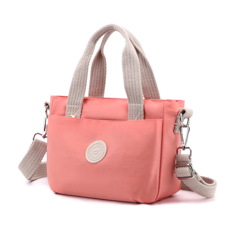 Bolso de mano de nailon impermeable para mujer, bandolera informal, bolso de mano para teléfono celular, bolso de hombro ligero para niña