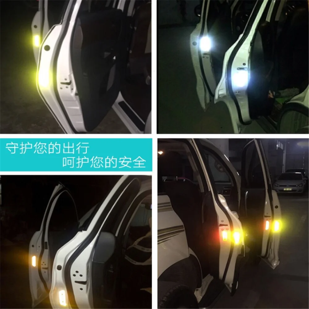 4 pcs/set car door sticker reflective tape for audi a6 c6 jeep wrangler jk subaru impreza bmw e60 toyota tacoma geely Sticker view 4