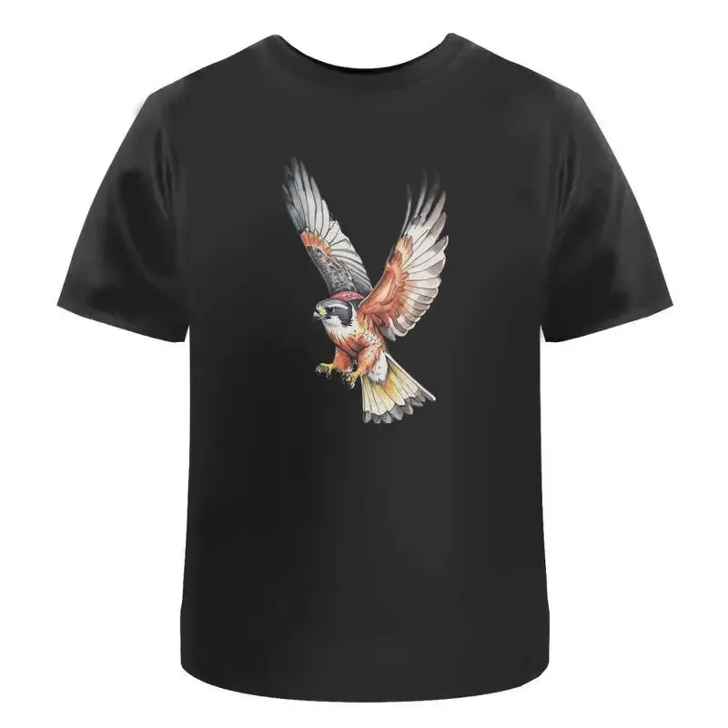 Falcon Ready To Catch Its Prey' Cotton T Shirt Ta045185