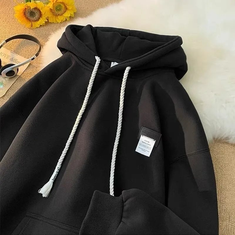 Homens com capuz moda roupas personalidade etiqueta impressão com capuz oversize casual roupas esportivas outono inverno rua tendência topos tamanho M-8XL