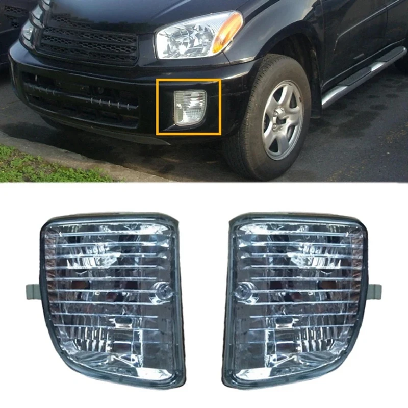 

Car Front Bumper Fog Light Fog Lamp Replace Fog Lamp Assembly For Toyota RAV4 ACA21 2000-2002