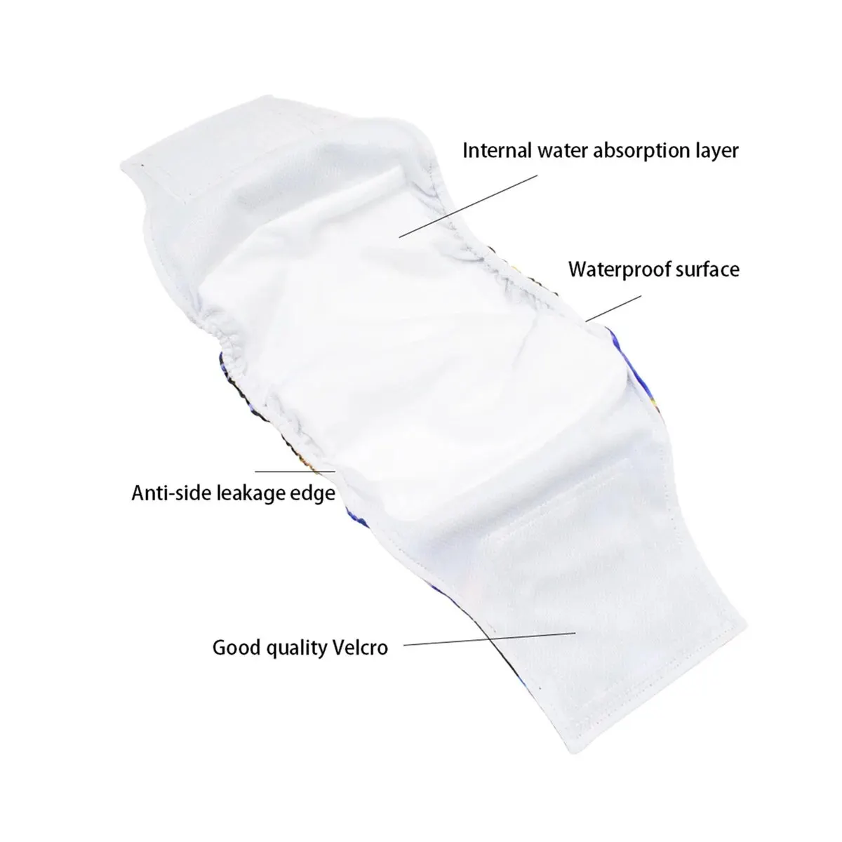 1PC Washable Belly Band for Male Dogs High Absorbing Male Dog Diapers & Extender Reusable Male Puppy Wraps for Medium