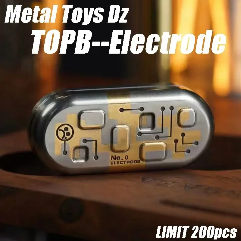 

Metal Toys Dz TOPB--Electrode Stainless Steel Body With Brass Inlay Push Slider Limit 200pcs Antistress Toys