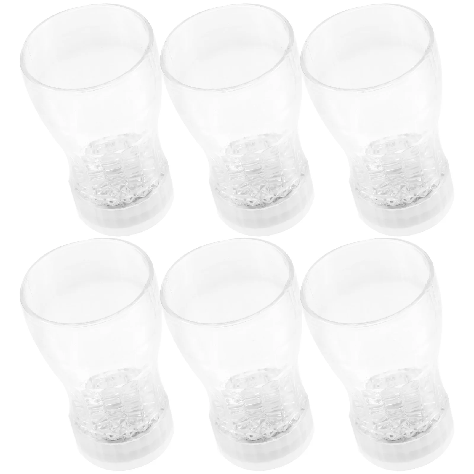 

6pcs Glowing Cups Light Up Liquor Glasses For Party Bar Christmas Plastic Wine Shot Glasses Glow In The Dark Party Supplies