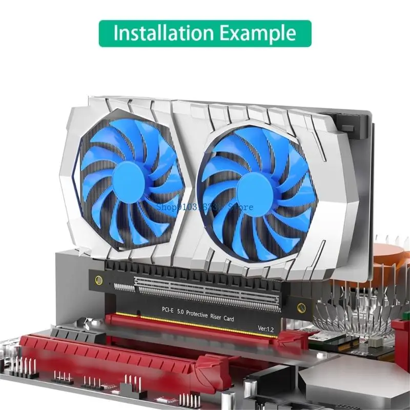 PCIE 16x 5.0 Rising Card PCIExpress 5.0 Extension Adapter Card For M.2 NVMe disks GPUs Enhances GPU Customization