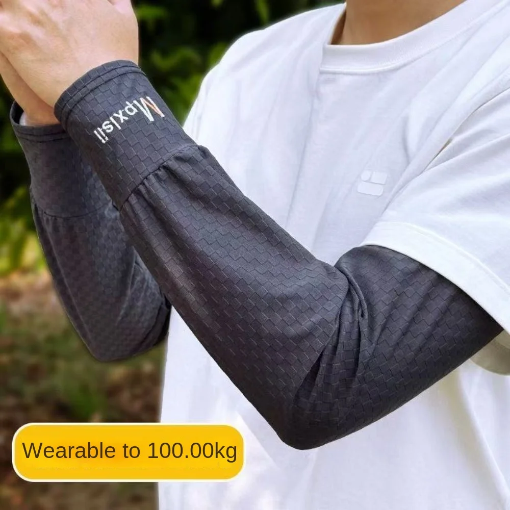 تنفس حماية الذراع طويلة الأكمام الحرير الجليد متقلب شبكة واقية من الشمس الذراع يغطي رقيقة المضادة للأشعة فوق البنفسجية قفازات ركوب الدراجات الصيف