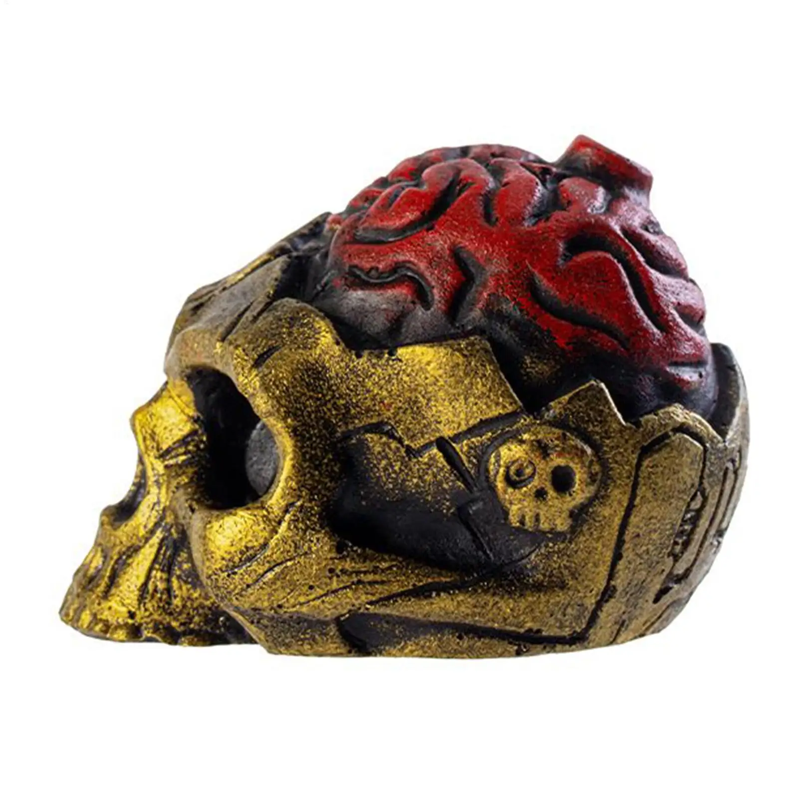 นกหวีดผีฮาโลวีนหัวโครงกระดูกตกแต่งการออกแบบสมองน่ากลัวเล่นตลกเครื่องมือเตือนสำหรับเยาวชนอุปกรณ์ประกอบฉากภาพถ่ายตั้งแคมป์เดินป่ากลางคืน