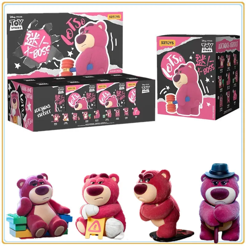 

Оригинальные 52 игрушки Disney Lotso Charming Boss Series, коллекция слепых коробок, модель, украшение для рабочего стола, подарки на день рождения для детей