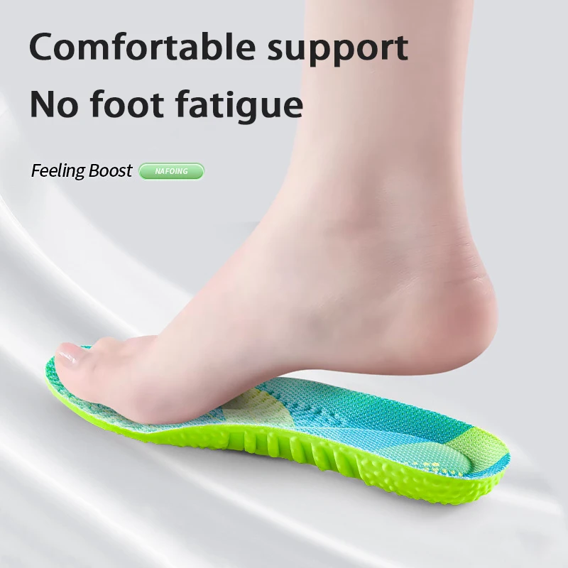 PU air cushion sports insole soft and comfortable sole arch support insole men's and women's elastic shock absorption insole image 3
