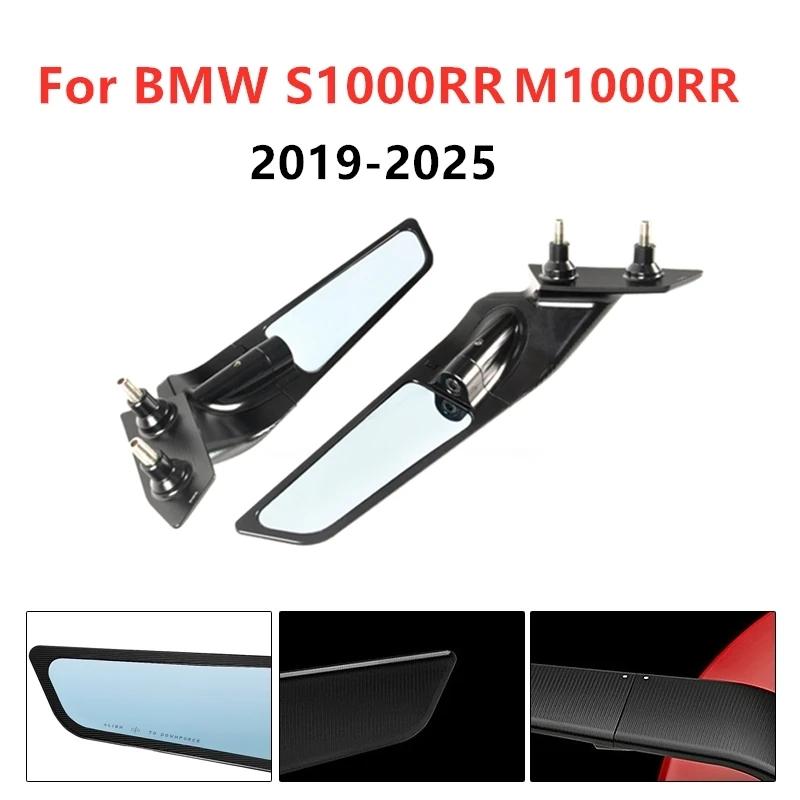 

For BMW S1000RR 2019-2025 Stealth Sport Winglet Mirror Kits Adjustable Stealth Mirrors Motorcycle S1000RR K63 Rearview Mirror
