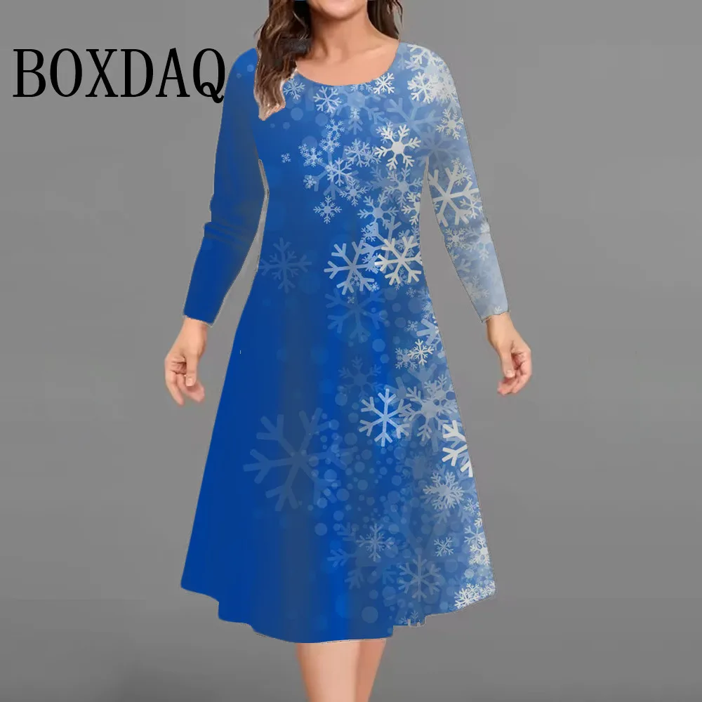 2025 Women Dresses Fashion Christmas Snowflake Printed Party Dress Casual Long Sleeve Autumn Winter Plus Size Loose A-Line Dress - AliExpress 200000345 2025 Women Dresses Fashion Christmas Snowflake Printed Party Dress Casual Long Sleeve Autumn Winter Plus Size Loose A-Line Dress - AliExpress 200000345