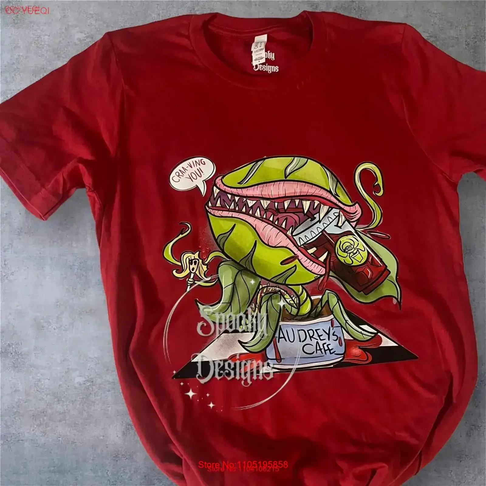 

Audrey s Cafe plant lover horror fan unisex men women shirt black tank crop top hoodie Venus fly trap carnivorous plants feed
