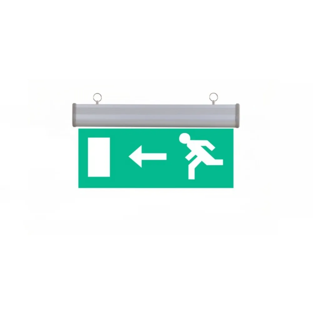 

110-240V Commercial LED Emergency Sign Lamp Green Bulb Safety Evacuation Indicator Light Acrylic Exit Sign Security Light School