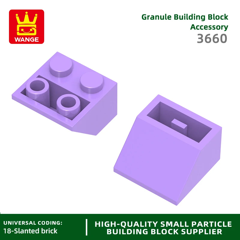 20 Pcs/lot 3660 2x2 Sloping Reverse Block Moc Color Spare Parts Compatible with Brick DIY Children's Toy Assembly Gift Box