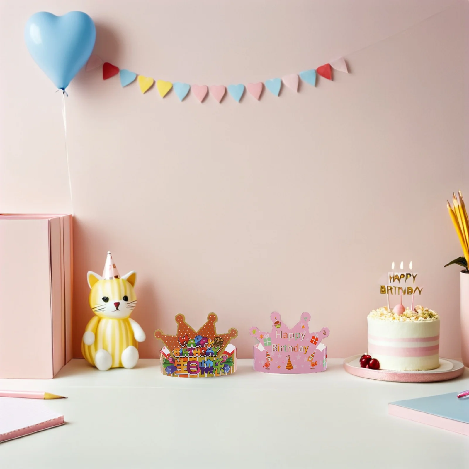 

100pcs Paper Crowns For Toddler Cartoon Crown Hats Hats Kids Party Headwear Birthday Decorations Crowns For Kids Birthday