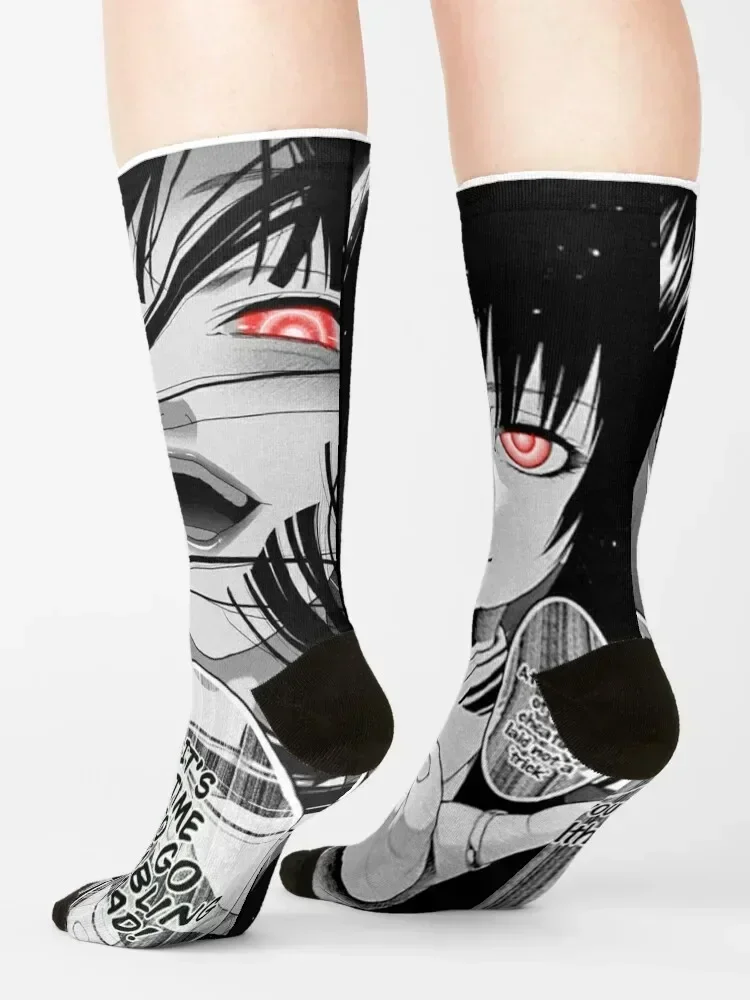Kakegurui - Yumeko Jabami Anime Socks crazy set funny gifts soccer anti-slip Socks For Women Men's